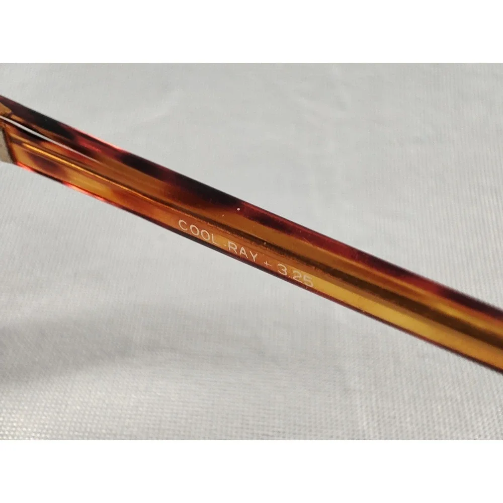 Vintage‎ Cool-Ray Tortoise Eyeglass Frames Taiwan ROC Rectangular Retro Style